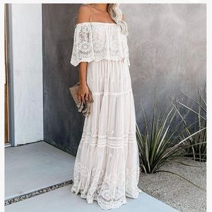 White maxi dress